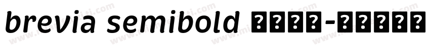 brevia semibold 字体下载字体转换